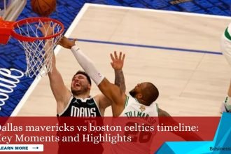 image of dallas mavericks vs boston celtics timeline